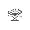 Car lift line icon