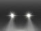 Car lights effect on dark transparent background. Realistic headlights concept. Automobile white flares isolated. Bright