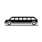 Car limousine model transport vehicle silhouette style icon design