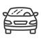 Car line icon, transport and automobile, sedan