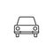 Car line icon, vehicle outline logo illustration, linear