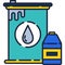 Car liquid in tank and bottle vector icon