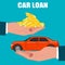 Car loan concept, vector illustration