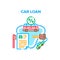 Car Loan Service Vector Concept Color Illustration
