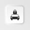 Car lock neumorphic icon, vector simple isolated black illustration.
