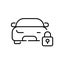Car lock. Secure rental service. Pixel perfect icon