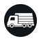 Car lorry van transport vehicle block and flat style icon design