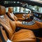 Car with luxurious brown leather seats for a stylish interior