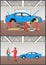 Car Maintenance Auto Mechanics Vector Illustration
