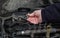 Car mechanic repair electrical connector of common rail diesel engine