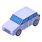 Car media play icon isometric vector. Remote control