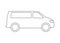 Car minivan transport model coloring line icon. Own passenger transport, automobile for travel. Vector sign outline