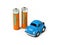 Car model with rechargeable batteries - white background