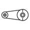 Car motor belt icon outline vector. Engine spare