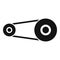 Car motor belt icon simple vector. Engine spare