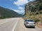 Car on the mountain road