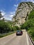 Car on the mountain road