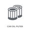 car oil filter icon from Car parts collection.