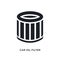 car oil filter isolated icon. simple element illustration from car parts concept icons. car oil filter editable logo sign symbol