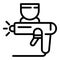 Car paint pistol icon, outline style