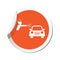 Car and paint sprayer icon on te Sticker