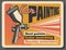 Car painting service vector vintage poster