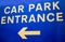 Car Park Entrance Sign