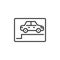 Car parking area line icon