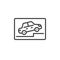 Car parking area line icon