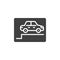 Car parking area vector icon