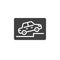 Car parking area vector icon