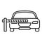 Car parking barrier icon, outline style