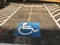 Car parking for disable people sign on road