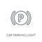 car parking light linear icon. Modern outline car parking light