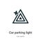 Car parking light vector icon on white background. Flat vector car parking light icon symbol sign from modern car parts collection