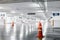 Car Parking Lot Floor Area of Shopping Mall, Perspective View Empty of Car Park Structure Building at Department Store. Auto