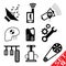 Car part icon set 12