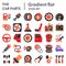 Car parts flat icon set, auto details symbols collection, vector sketches, logo illustrations, automotive repair signs