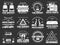 Car parts, motor oil and auto spare details icons