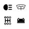 Car parts. Simple Related Vector Icons