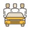 Car and People vector Carsharing concept colored icon
