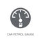 car petrol gauge icon. Trendy car petrol gauge logo concept on w