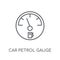 car petrol gauge linear icon. Modern outline car petrol gauge lo