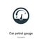 Car petrol gauge vector icon on white background. Flat vector car petrol gauge icon symbol sign from modern car parts collection