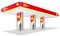 Car petrol station vector illustration