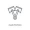 car piston linear icon. Modern outline car piston logo concept o