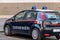 Car of the police carabinieri parked in the city