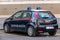 Car of the police carabinieri parked in the city