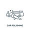 Car Polishing icon. Line simple line Car Service icon for templates, web design and infographics