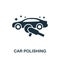 Car Polishing icon. Monochrome simple line Car Service icon for templates, web design and infographics